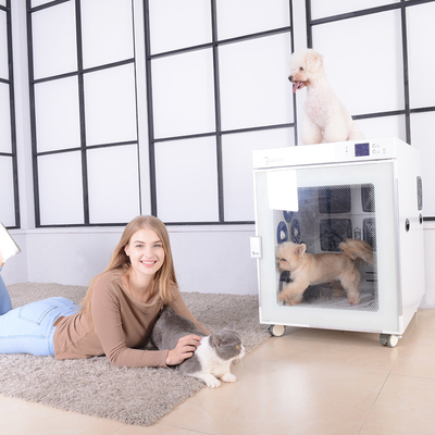 Draagbare HUISDIEREN Drogende Zaal 2 Ventilators, 1200W-veiligheid van de Huisdieren de Drogere Kooi